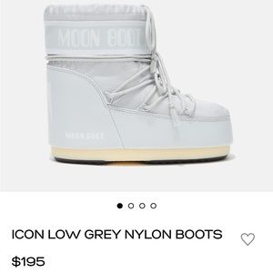 Moon Boot Icon low grey nylon boots